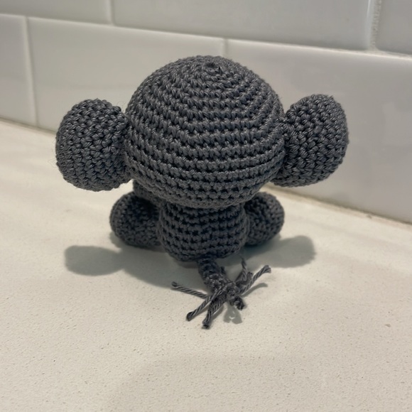 Handcrafted Elephant Figure Toy Crochet Amigurumi Doll Decor - Picture 6 of 11